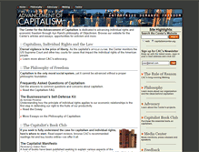 Tablet Screenshot of capitalismcenter.org